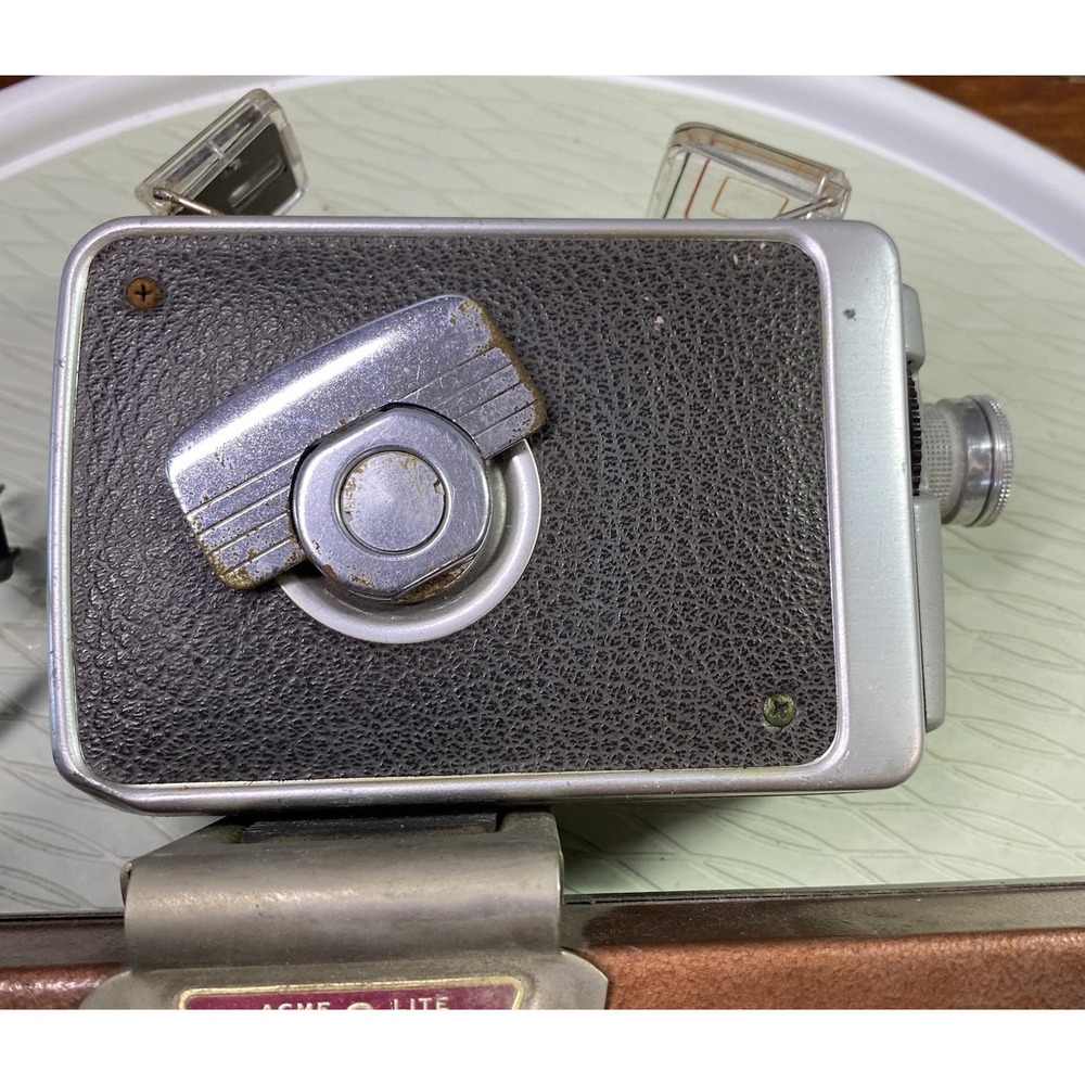 Vintage Kodak Brownie Automatic Movie Camera F/2.3 w/2-Lamp Movie Lights Untestd - Picture 4 of 15